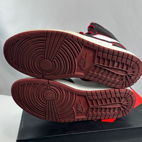 Nike Air Jordan 1 Retro High OG Black/Gym Red-White Sneakers - Picture 7 of 16